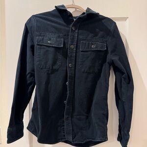 LLBean Signature Black Shacket, Small Slim Fit